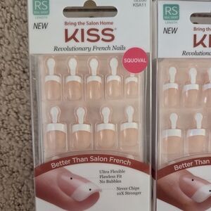 NEW, 4 SETS OF KISS Salon French Nails - Natural Pink